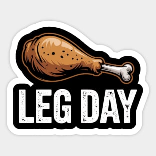 Funny Leg Day Turkey Drumstick – Thanksgiving Gym Workout Sticker